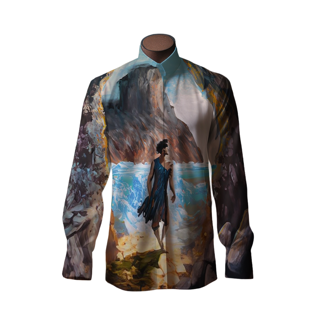 El día comienza - Camisa 100% de seda - Manga larga