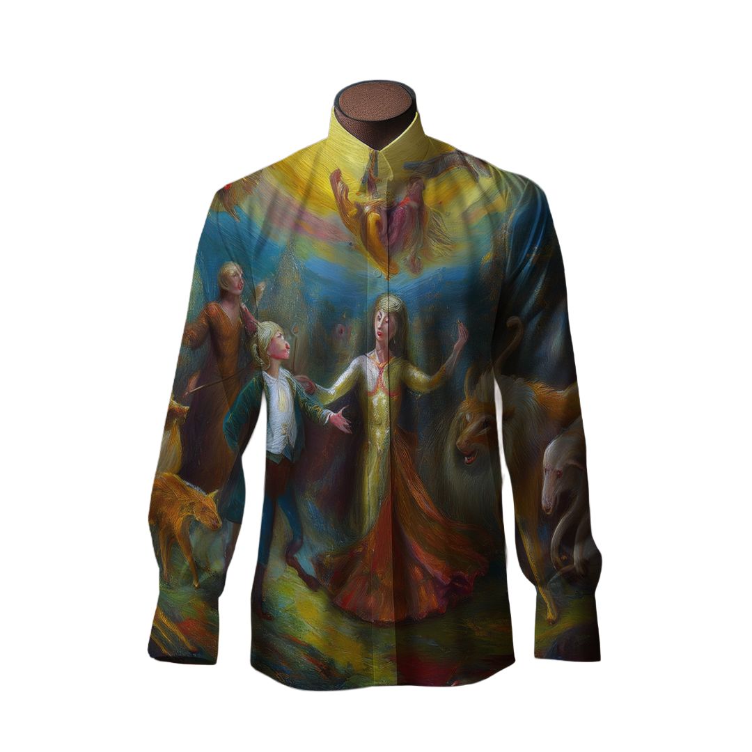 Bailemos hoy - Camisa 100% de seda - Manga larga