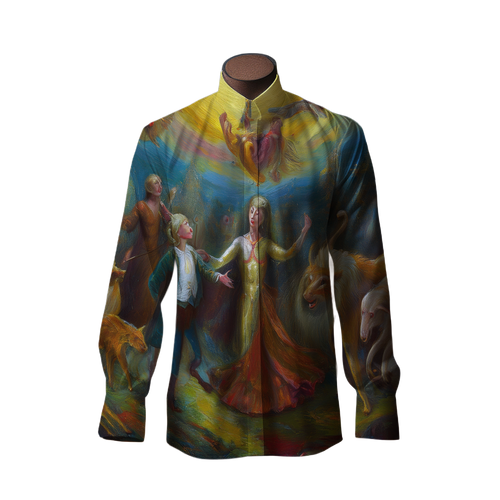 Bailemos hoy - Camisa 100% de seda - Manga larga