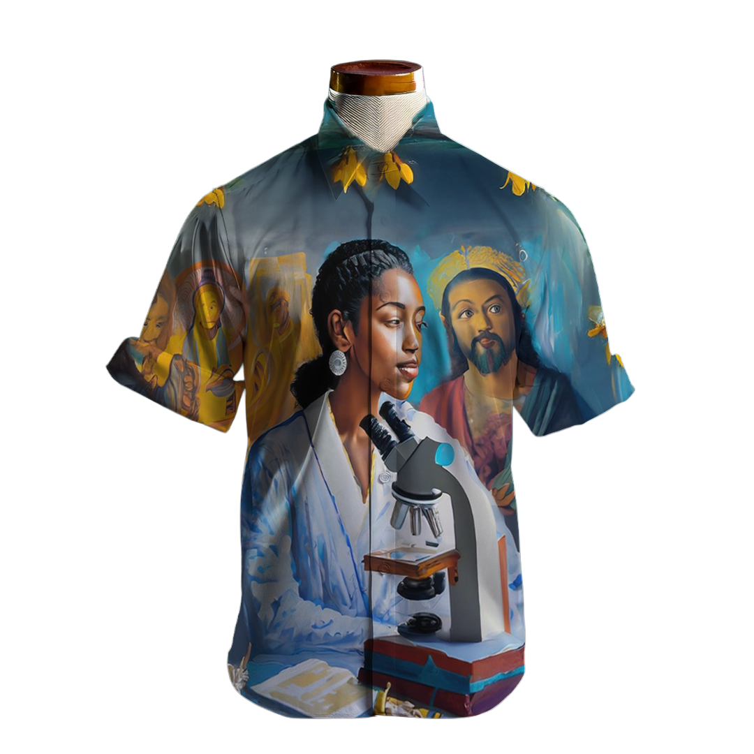 Fe en que se puede - Camisa 100% de seda - Manga corta