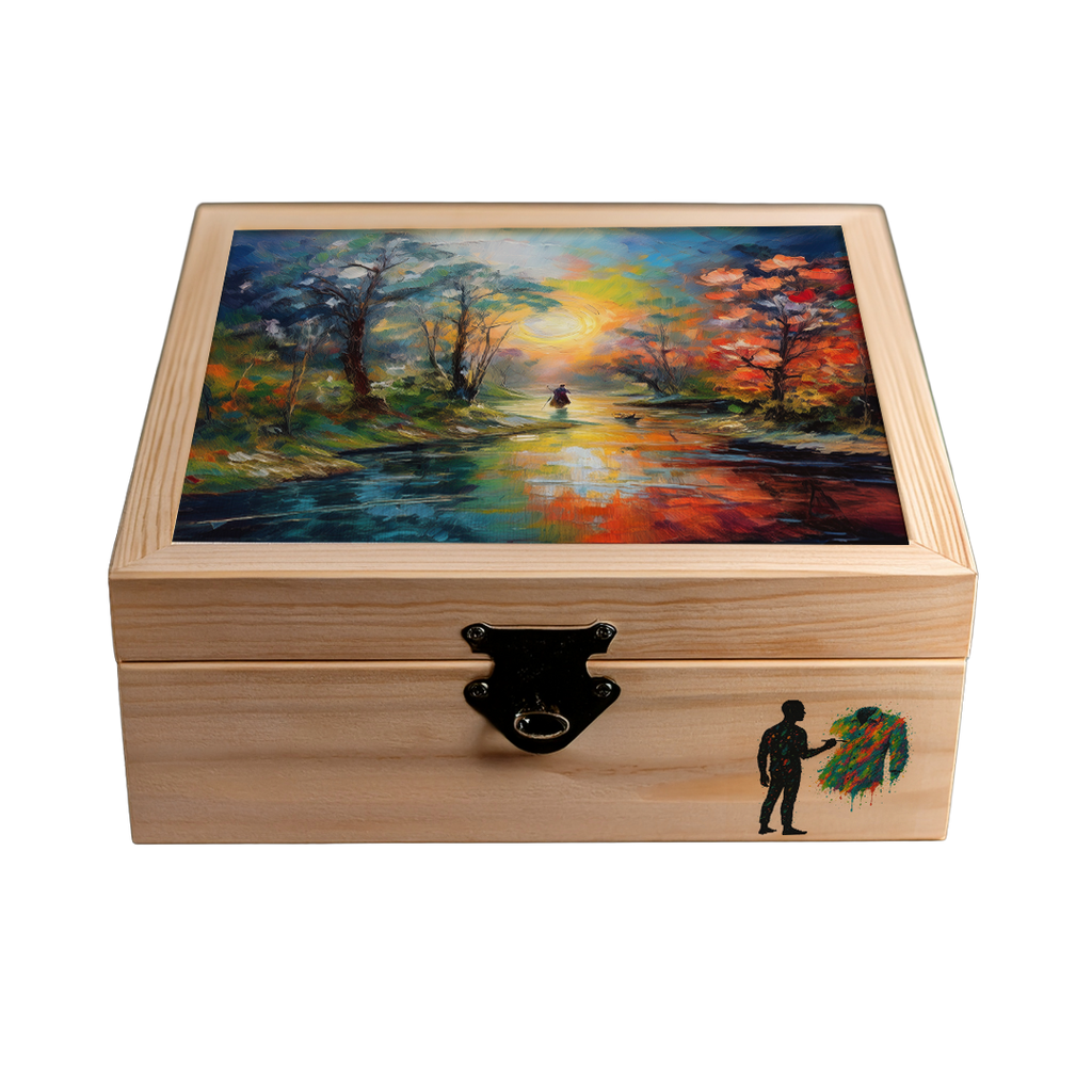 Llegando al lago - Camisa 100% de seda - Manga larga