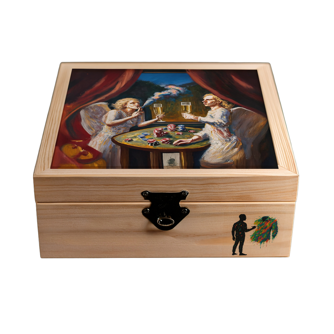 Querubines - Camisa 100% de seda - Manga larga