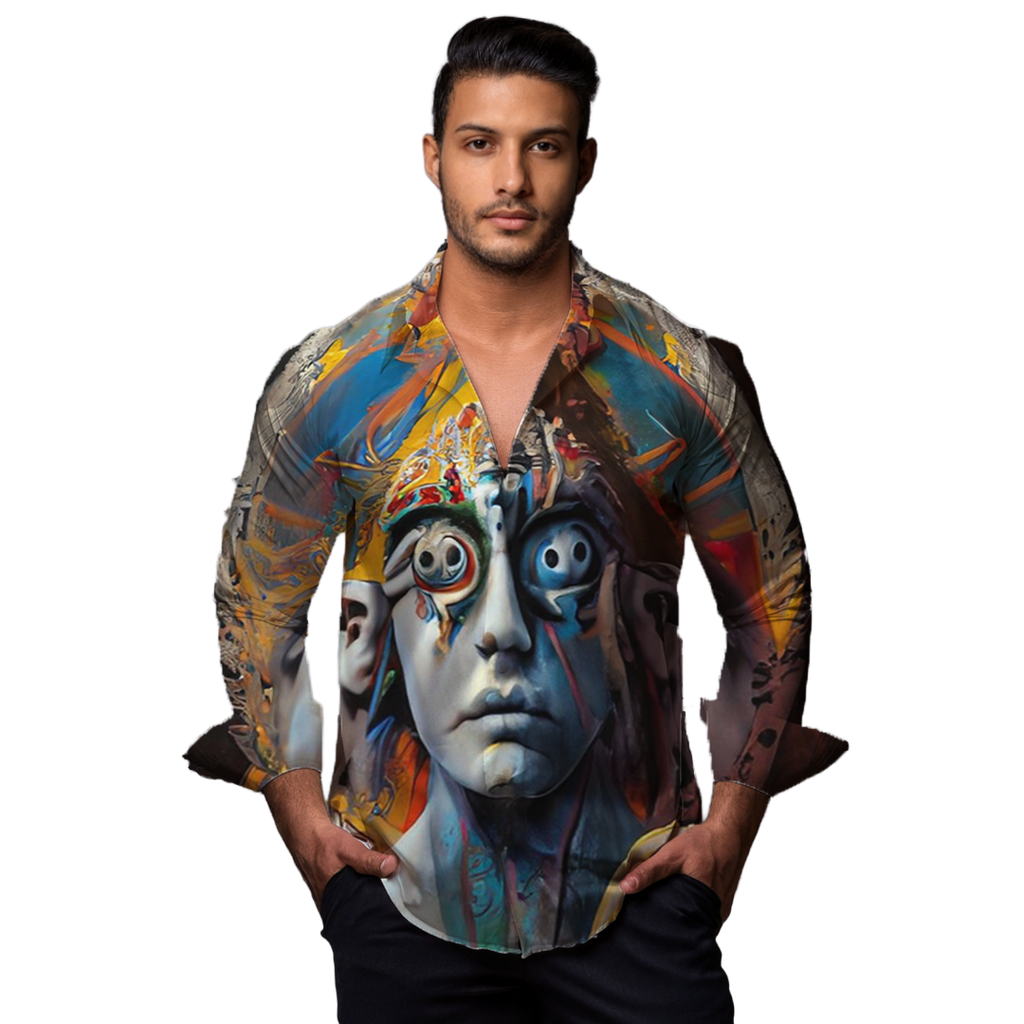 Testigo de todo - Camisa 100% de seda - Manga larga