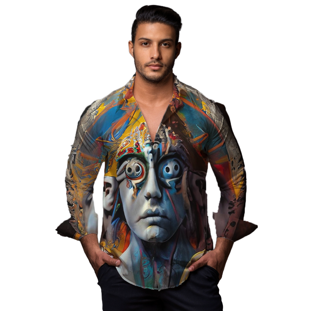 Testigo de todo - Camisa 100% de seda - Manga larga