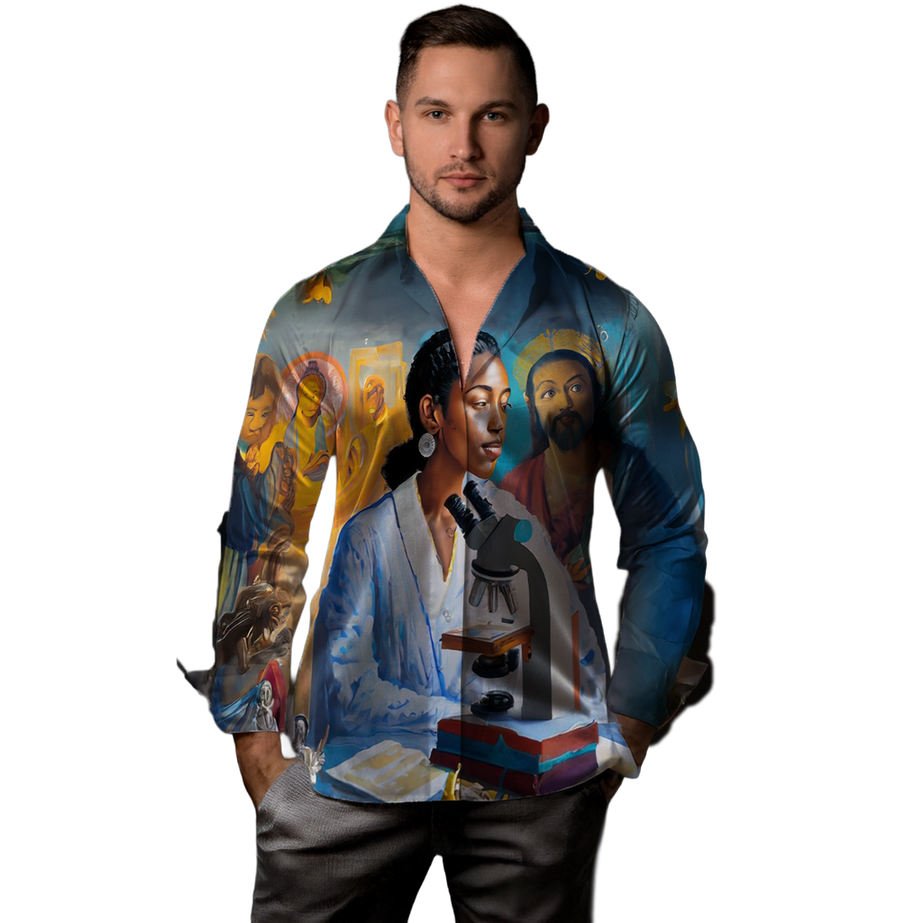 Fe en que se puede - Camisa 100% de seda - Manga larga