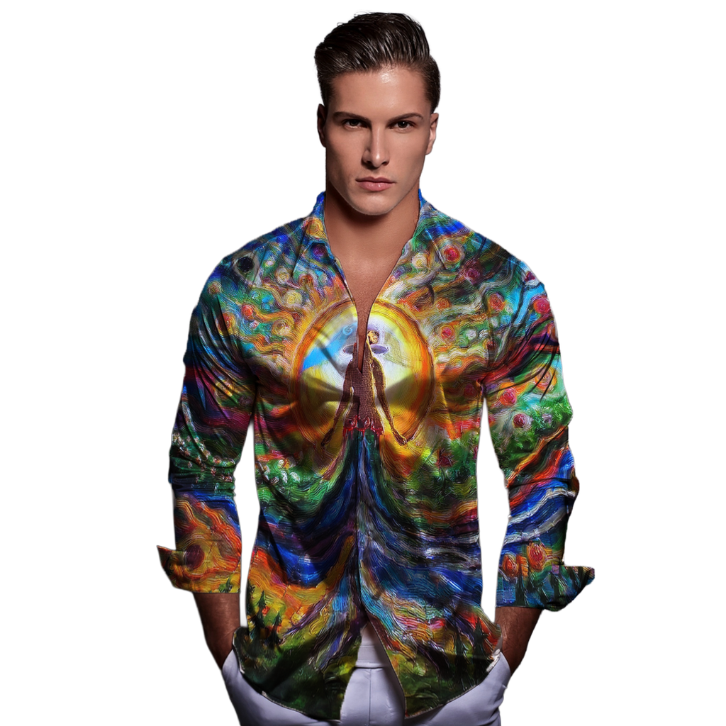 El elegido - Camisa 100% de seda - Manga larga