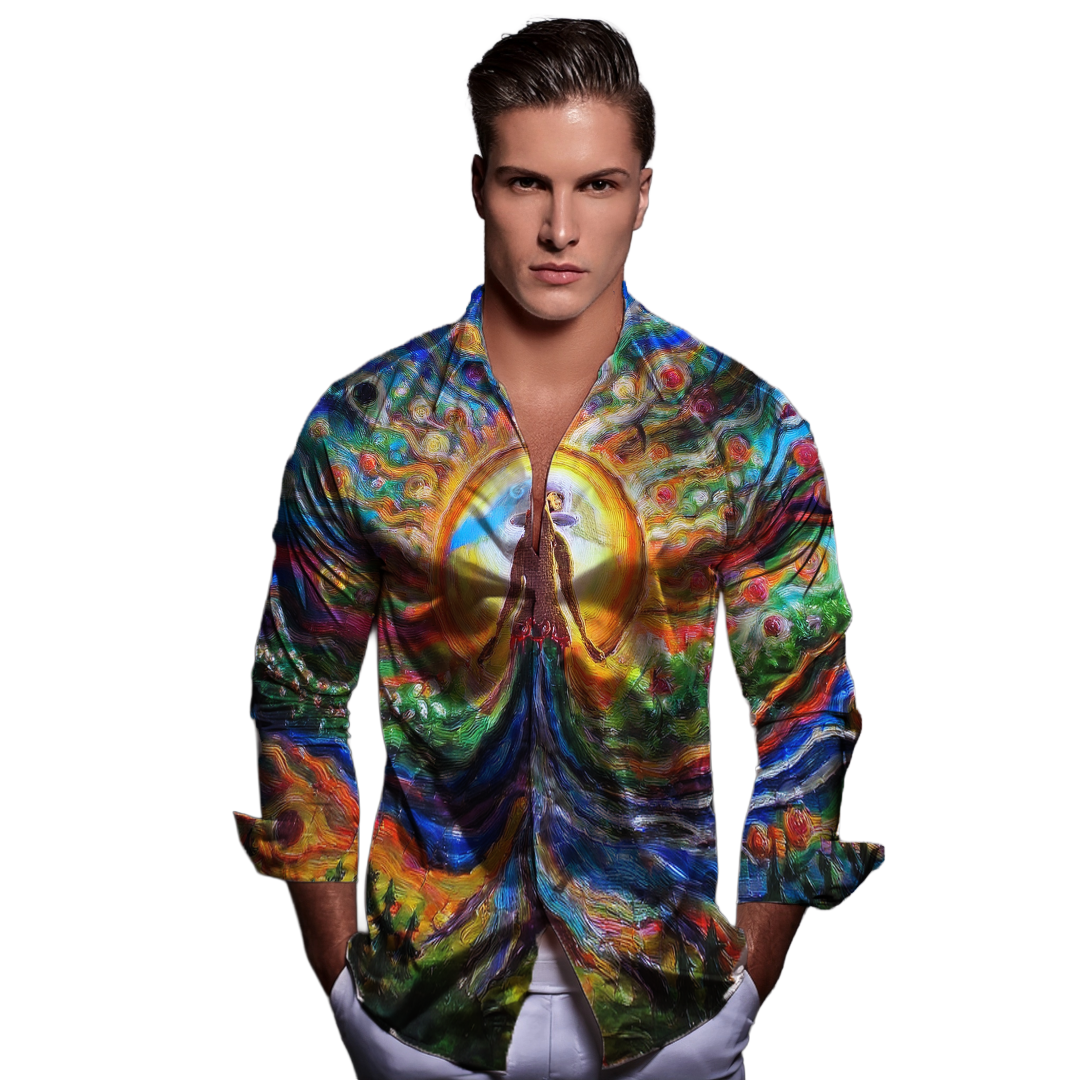 El elegido - Camisa 100% de seda - Manga larga