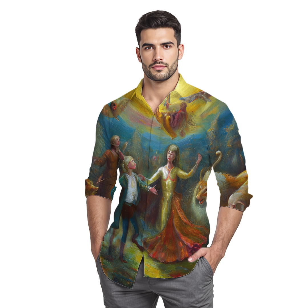 Bailemos hoy - Camisa 100% de seda - Manga larga