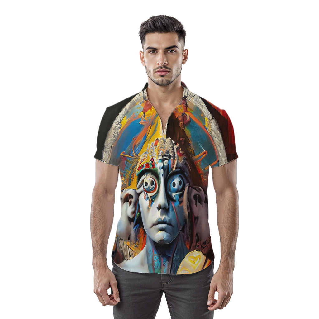 Testigo de todo - Camisa 100% de seda - Manga corta