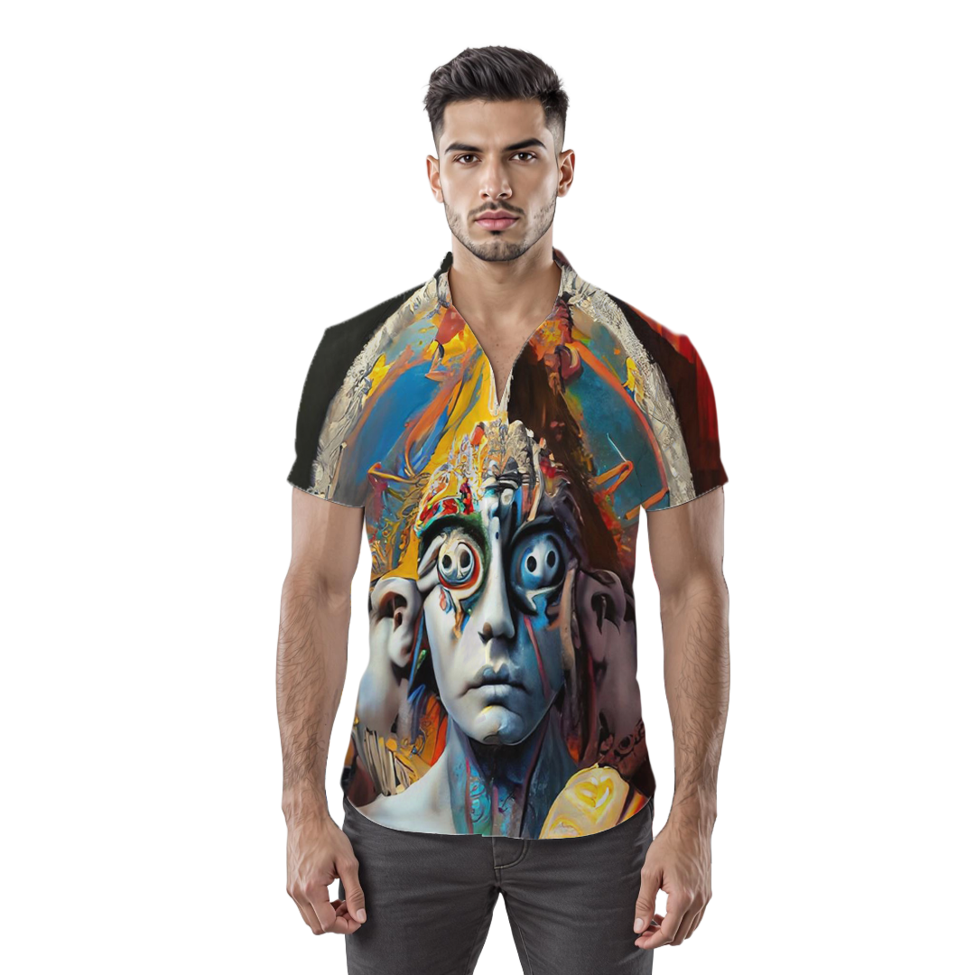 Testigo de todo - Camisa 100% de seda - Manga corta