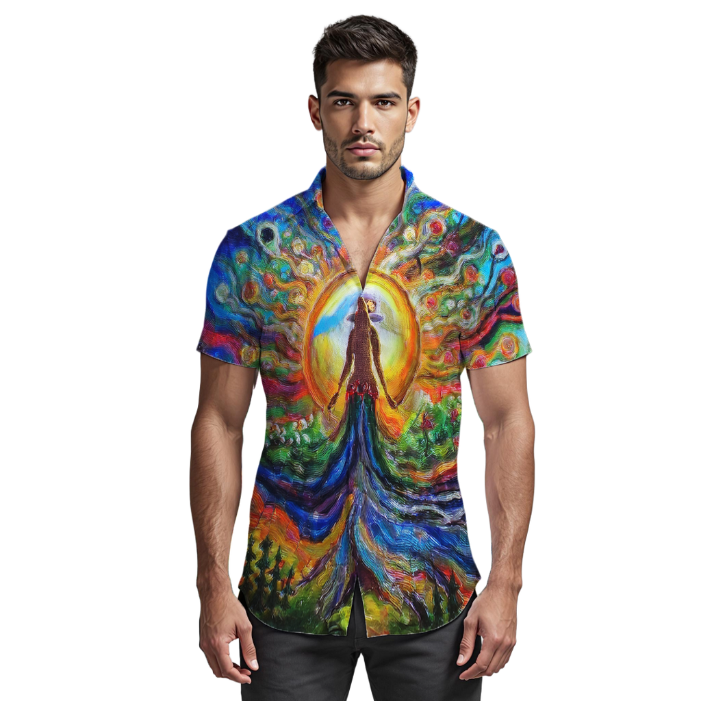 El elegido - Camisa 100% de seda - Manga corta