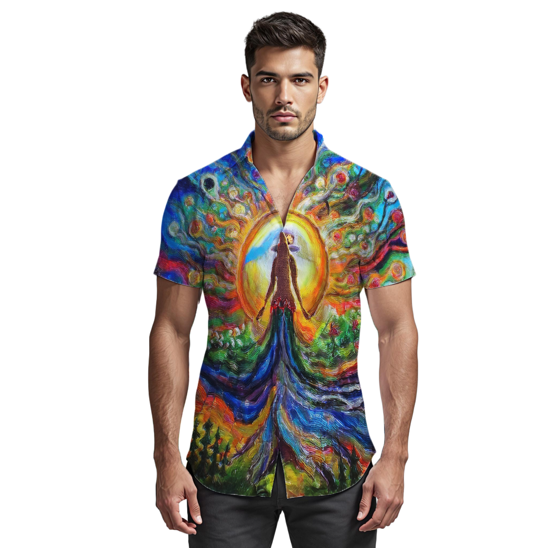 El elegido - Camisa 100% de seda - Manga corta