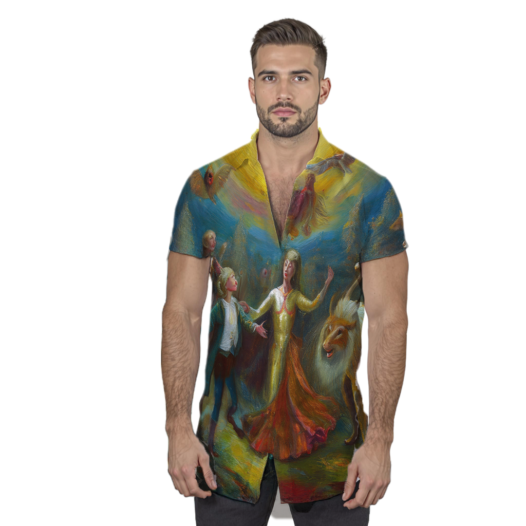 Bailemos hoy - Camisa 100% de seda - Manga corta