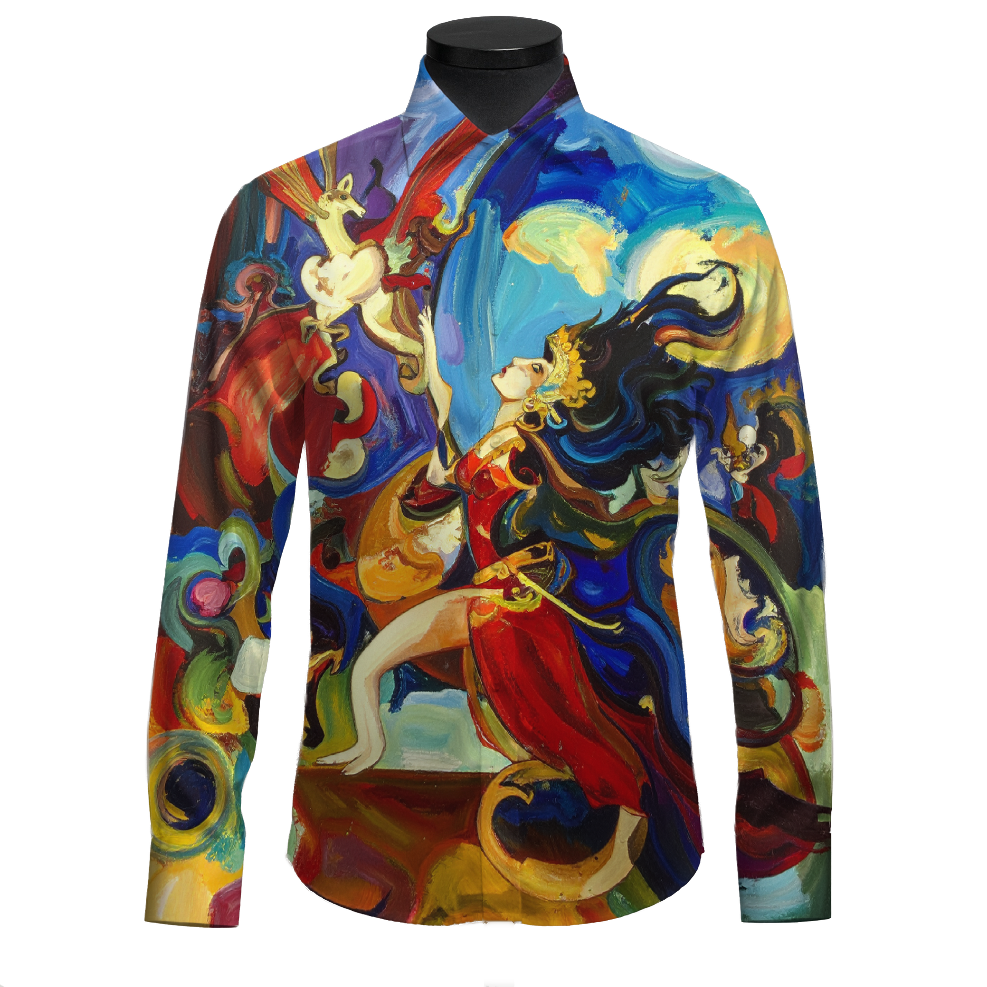 Despertando el mito - Camisa 100% de seda - Manga larga