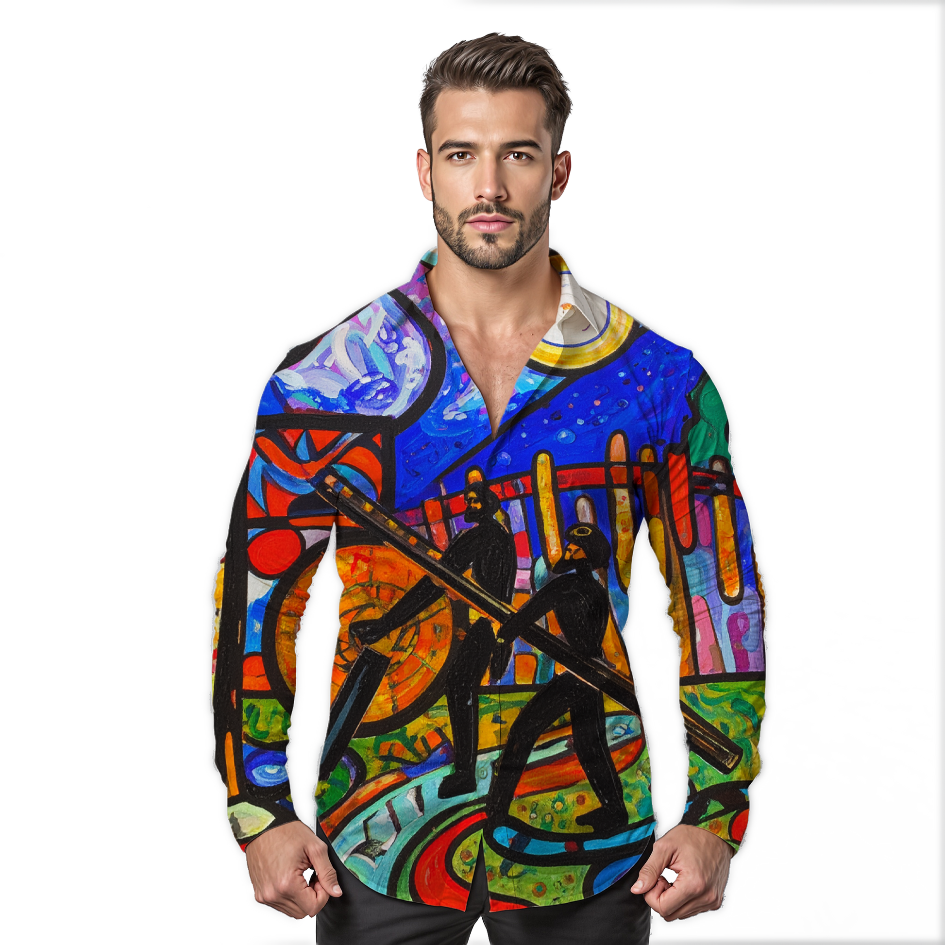 Lográndolo juntos - Camisa 100% de seda - Manga larga